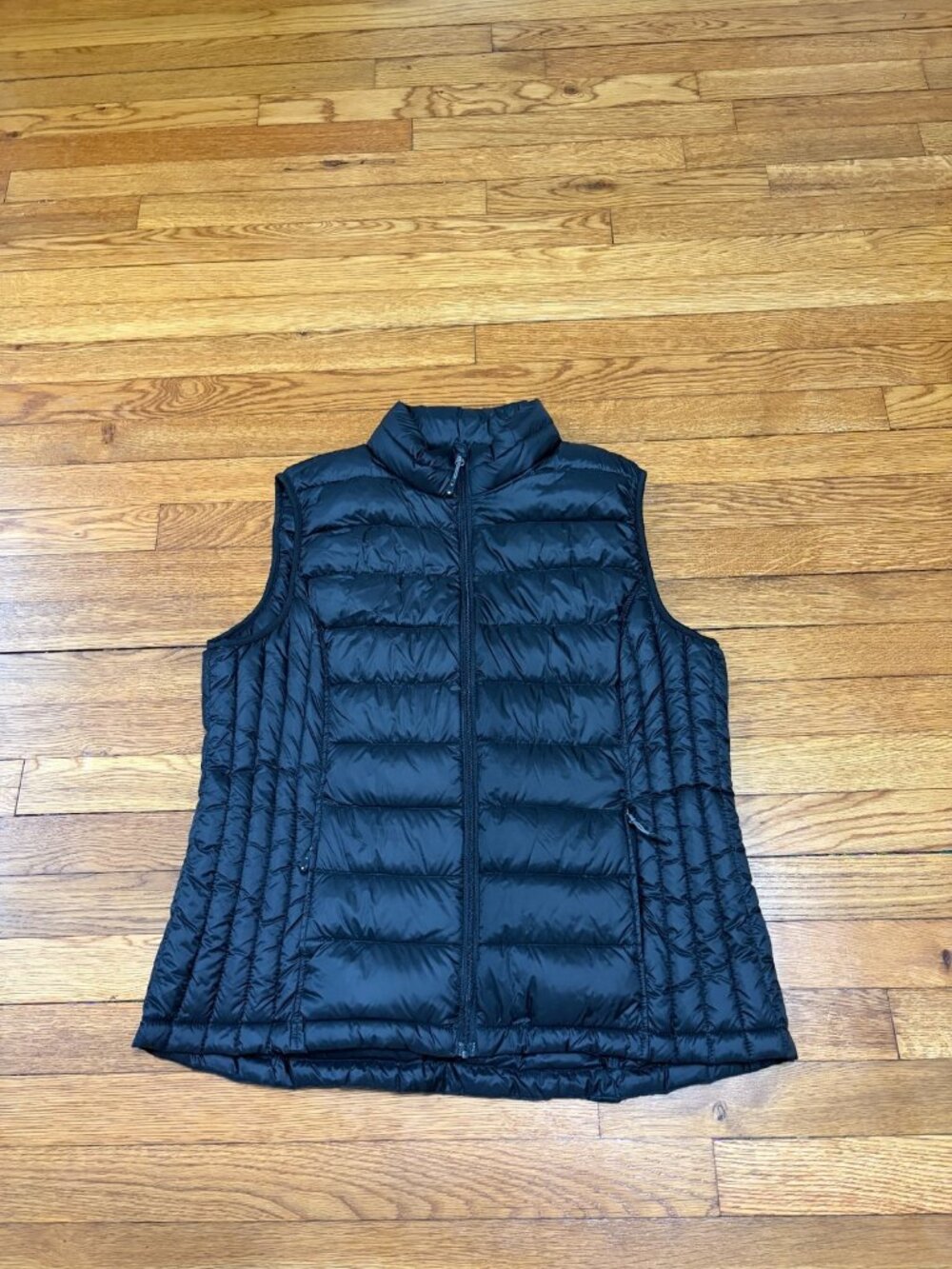 32 Degrees Heat Womens Down Insulated Puffer Vest Size XL Black Packable w Bag